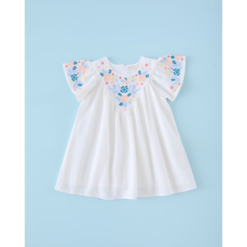 98 Vestido Bordado Blanco Mi Canesú