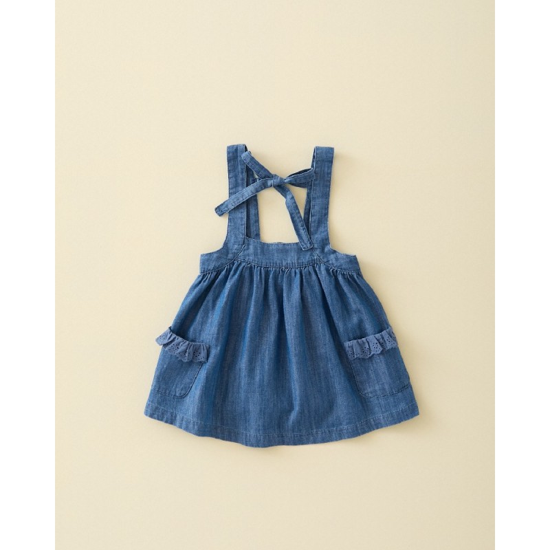 1008 Pichi Bolsillos Puntilla Denim