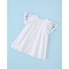 100 Vestido Bordado Blanco Mi Canesú