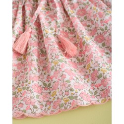 1015 Minifalda Ondas Liberty Pink Coco Flúor