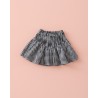 1018 Falda Elásticos Vichy Negro