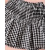 1019 Falda Elásticos Vichy Negro