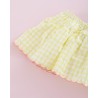 120 Minifalda Braguita Ondas Vichy Limón Mi Canesú