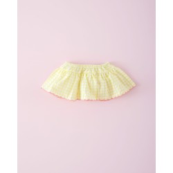 121 Minifalda Braguita Ondas Vichy Limón Mi Canesú