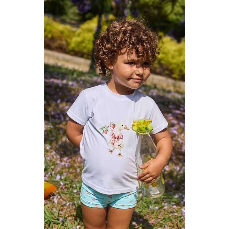 1307 Camiseta Niño Pato Frambuesa La Martinica