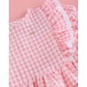 139 Blusa Volantes Vichy Chicle Mi Canesú