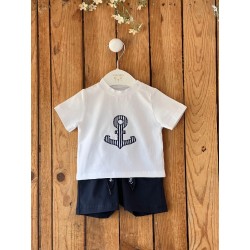 1458 Conjunto Niño Sudadera Navy Venecia Valentina Bebés