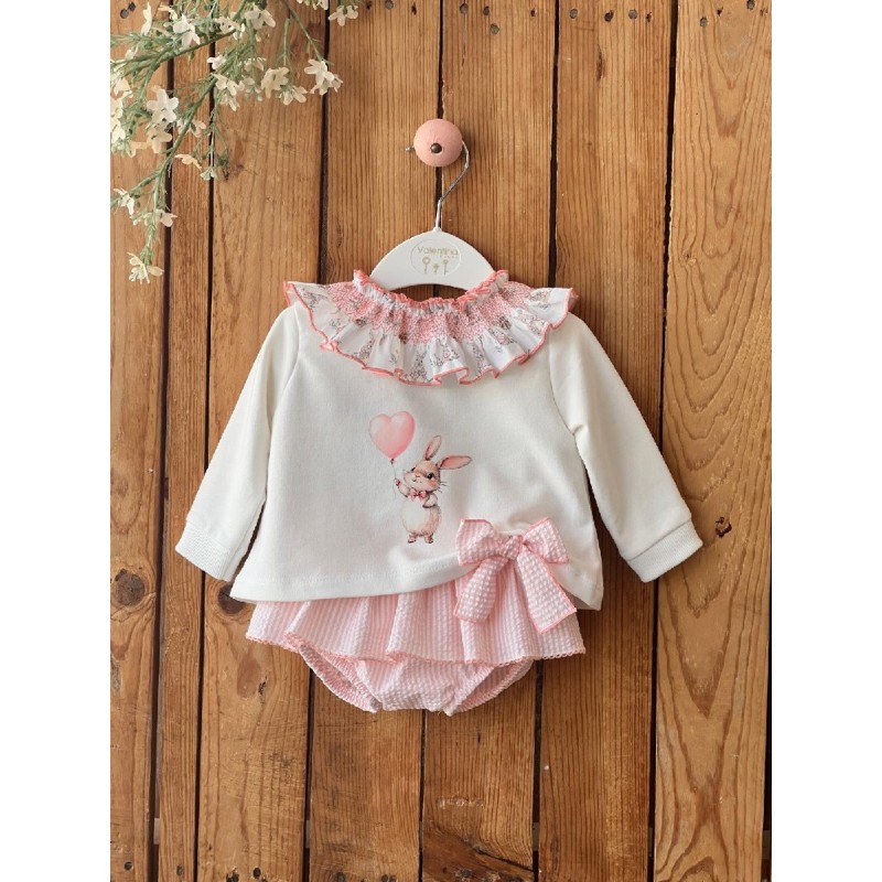 1462 Conjunto Niña Sudadera Coral Rabbit Valentina Bebés