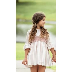 1501 Vestido Rayas Porcelana Yoedu