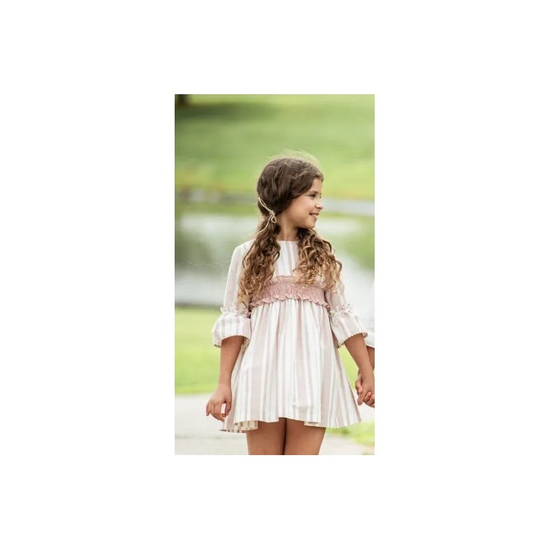 1501 Vestido Rayas Porcelana Yoedu