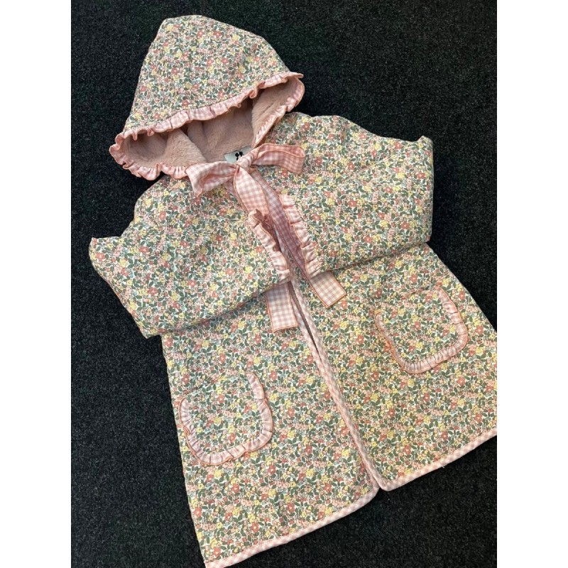 1689 Abrigo Guateado Flores Reversible Balancin La Martinica (desde 6 años)