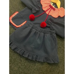 1724 Conjunto Niña Falda Felpa Mushroom La Martinica