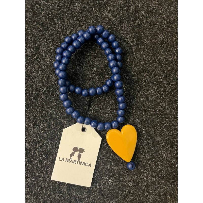 1767 Collar Corazón Castaña La Martinica