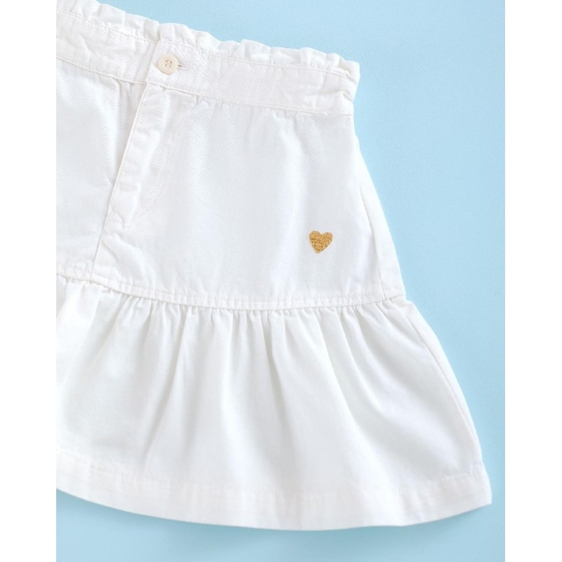 176 Minifalda Blanca Corazón Mi Canesú