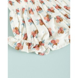 1801 Vestido Bordado Gasa Cozy Flowers Mi Canesú