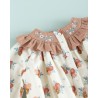 1802 Vestido Bordado Gasa Cozy Flowers Mi Canesú