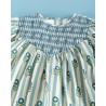 1806 Vestido Rayas Flor De Té Mi Canesú
