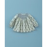 1807 Vestido Rayas Flor De Té Mi Canesú