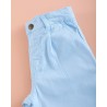183 Pantalón Cropped Pinzas Azul Mi Canesú