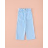 184 Pantalón Cropped Pinzas Azul Mi Canesú