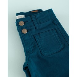 1853 Pantalón Bolsillos Petróleo Mi Canesú