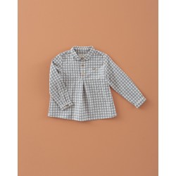 1878 Camisa Niño Vichy Ceniza Mi Canesú
