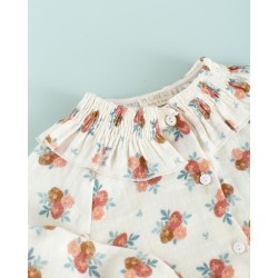 1884 Camisa Gomitas Gasa Cozy Flowers Mi Canesú