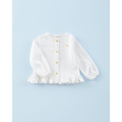 1887 Blusa Peplum Ondas Blanc Mi Canesú