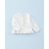 1887 Blusa Peplum Ondas Blanc Mi Canesú