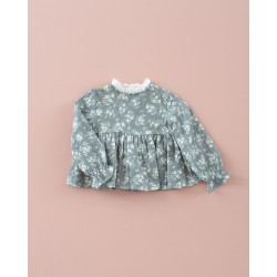 1899 Blusa Peplum Stone Flower Mi Canesú