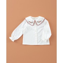 1909 Camisa Cuello Bordado Milk Mi Canesú