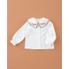 1909 Camisa Cuello Bordado Milk Mi Canesú