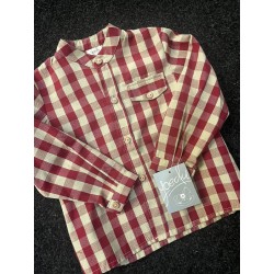 2129 Granate Camisa Niño Cuadros Camelia Yoedu