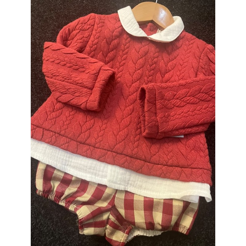 2133 Conjunto Bebé Niño Guinda Yoedu