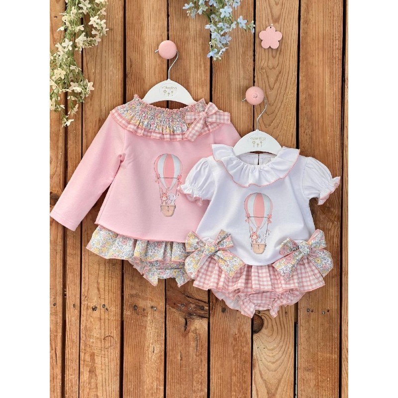 252 Conjunto Niña Globo Rosa Valentina Bebés