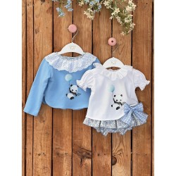 253 Conjunto Niña Panda Valentina Bebés