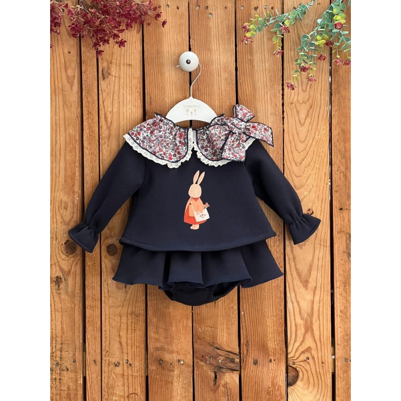 298 Conjunto Niña Felpa Borgoña Valentina