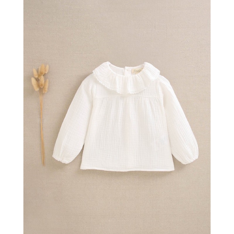 323 Blusa Bebe Muselina Volante Cuello Dadati