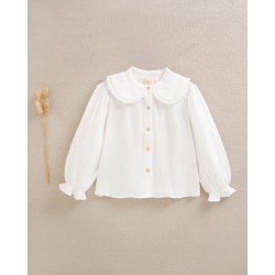 327 Blusa Niña Muselina Cuello Volante Dadati