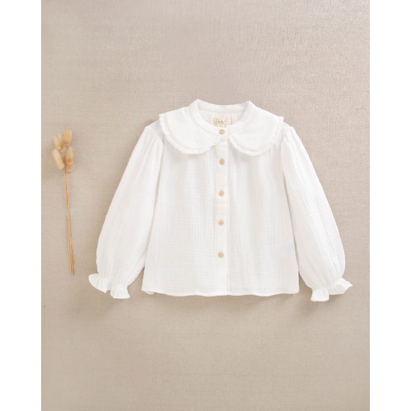 327 Blusa Niña Muselina Cuello Volante Dadati