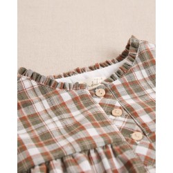 340 Vestido Cuadros Marrón y Verde Dadati