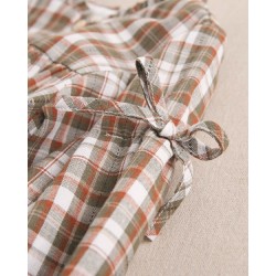 341 Vestido Cuadros Marrón y Verde Dadati