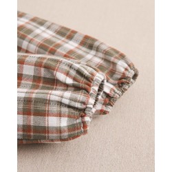 342 Vestido Cuadros Marrón y Verde Dadati