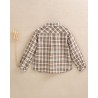 345 Camisa Niño Cuadros Marrón y Verde Dadati
