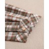 348 Camisa Niño Cuadros Marrón y Verde Dadati