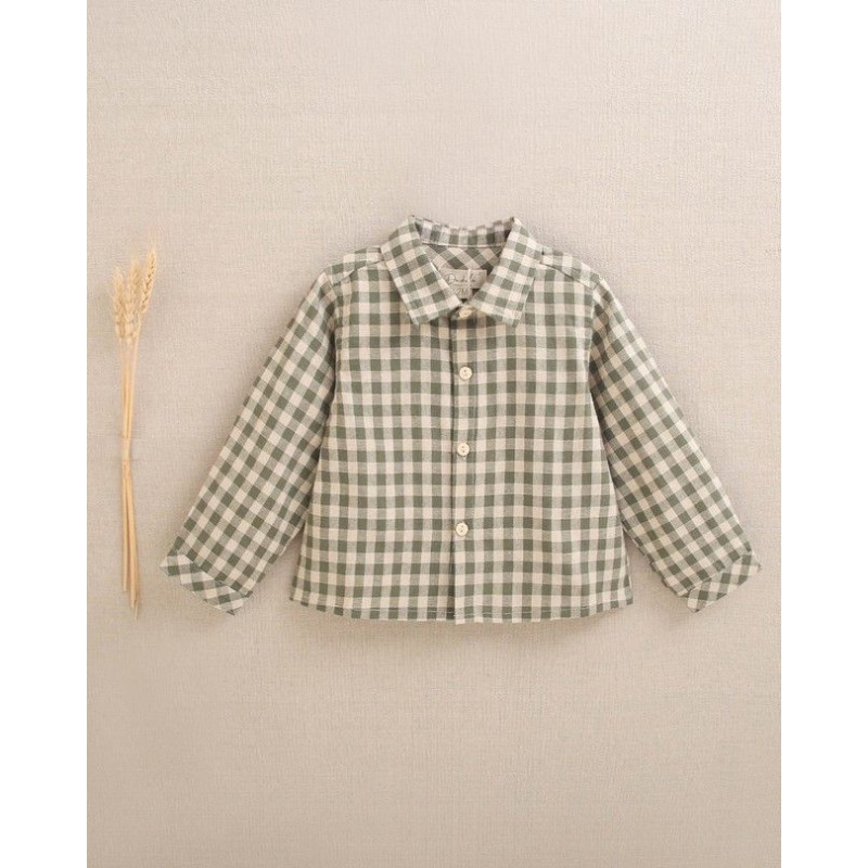 349 Camisa Niño Vichy Verde Dadati
