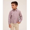 366 Camisa Niño Cuadros Morado Dadati