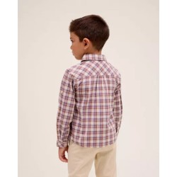 368 Camisa Niño Cuadros Morado Dadati