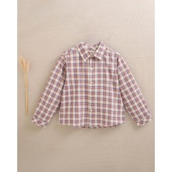 370 Camisa Niño Cuadros Morado Dadati