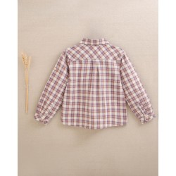 371 Camisa Niño Cuadros Morado Dadati